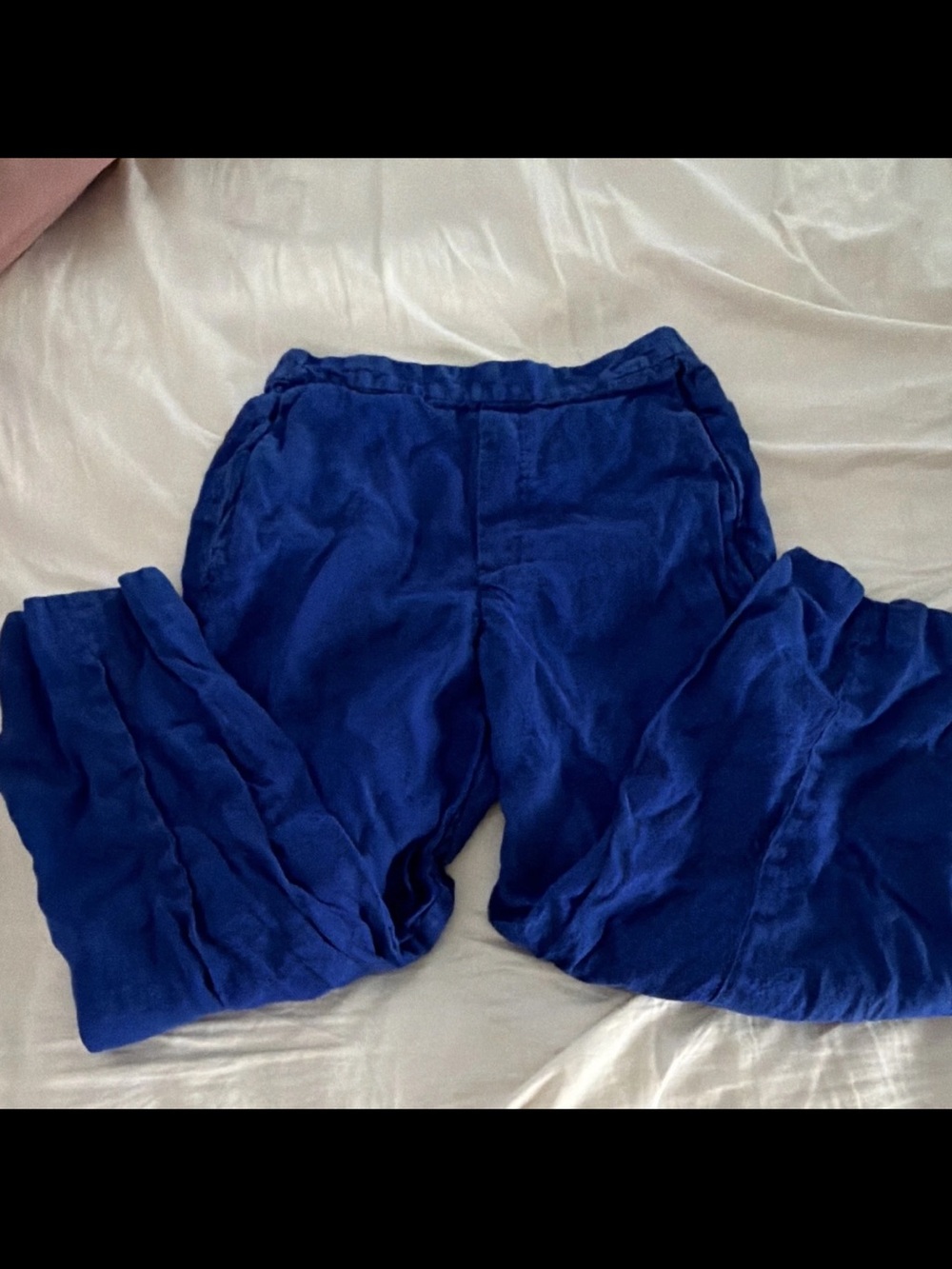 Madewell Deep Blue Linen Pants